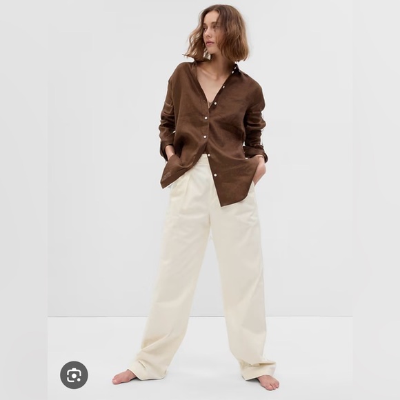 Gap Linen Boyfriend Shirt - Picture 1 of 6
